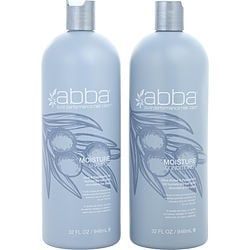ABBA by ABBA Pure & Natural Hair Care MOISTURE SHAMPOO AND CONDITIONER 32 OZ DUO